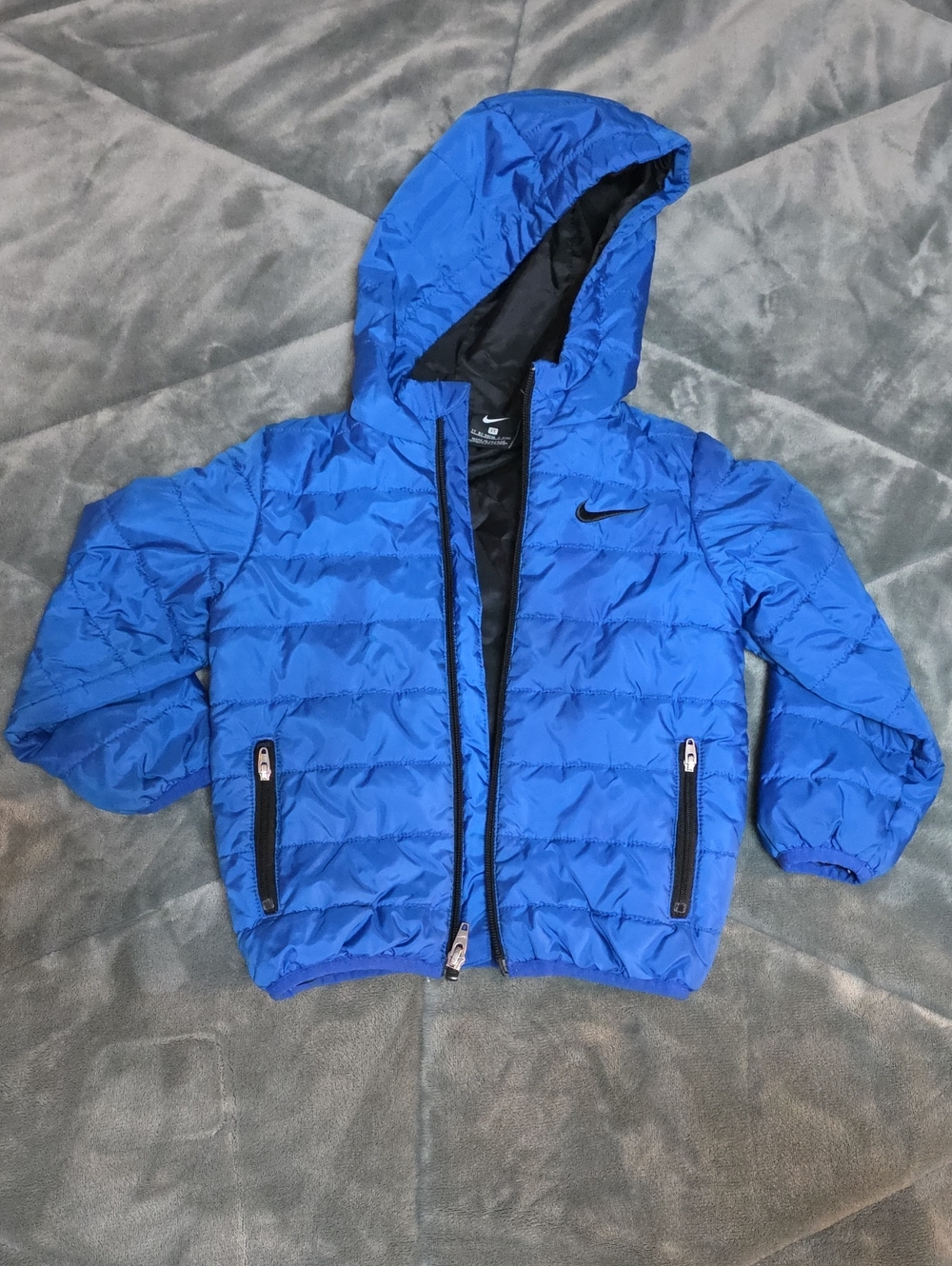 Nike Kids Hooded Puffer Jacket - Bright Blue